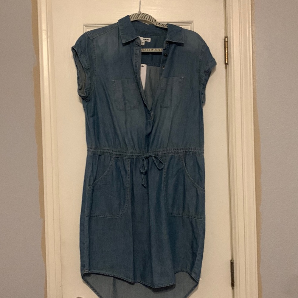 Jean tie waist dress